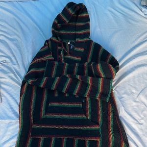Large, Rasta Colored Baja Sweater